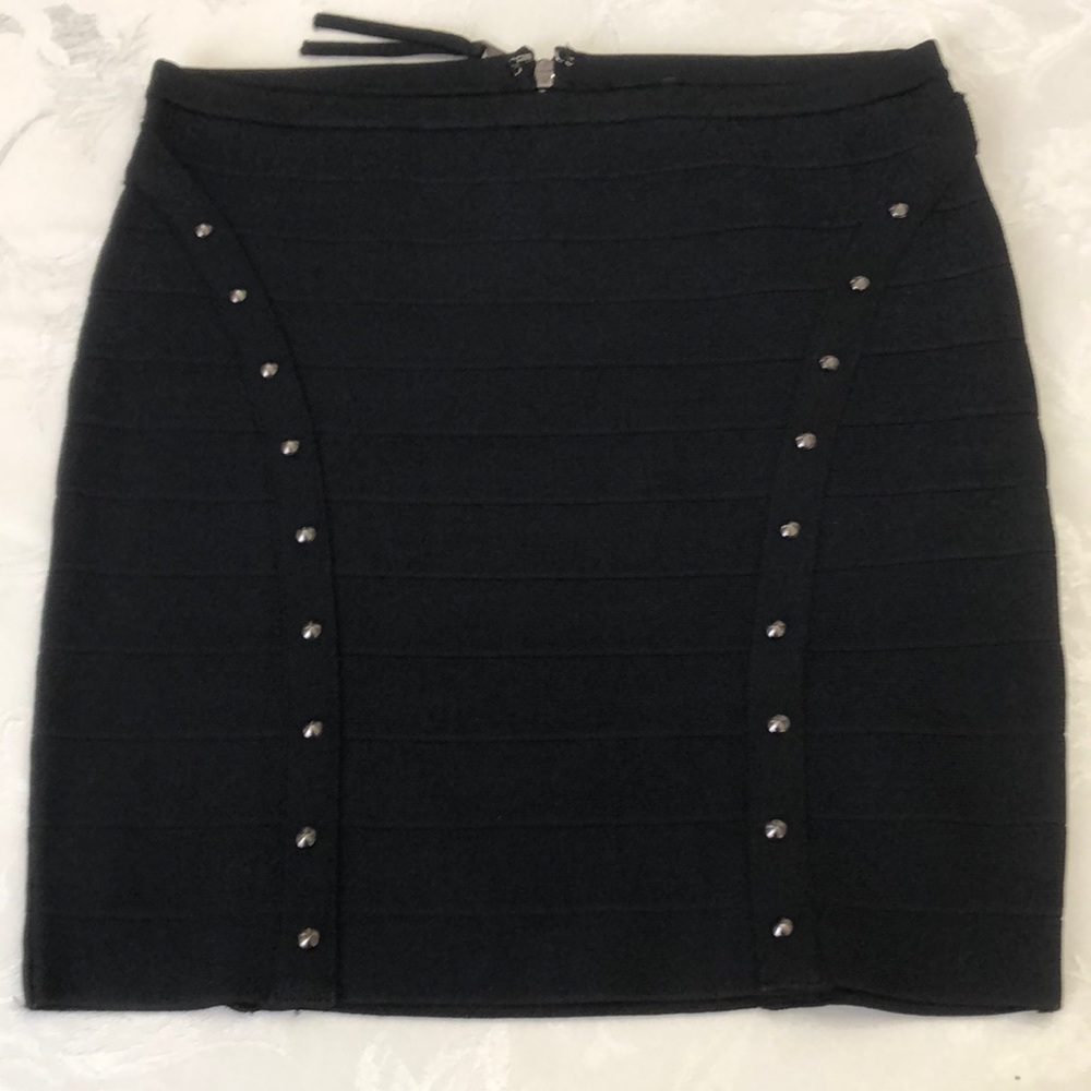 GUESS Los Angeles Black Studded Mini Skirt Size Medium